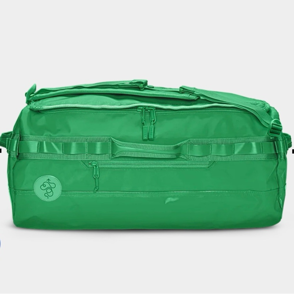 Vibrant Green Water-Resistant Duffel Bag with Adjustable Strap
